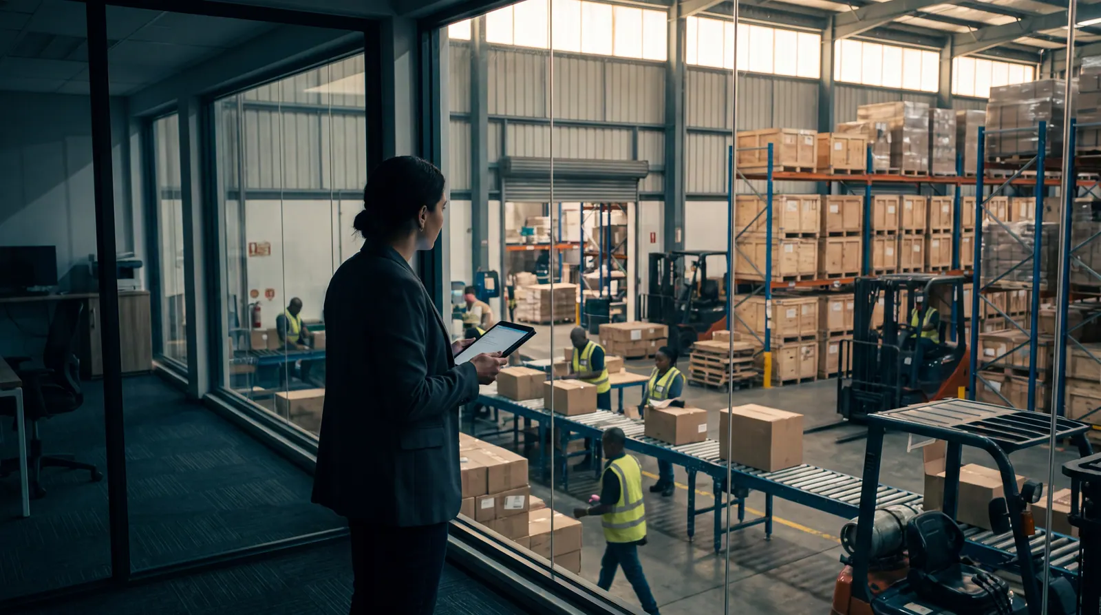 An operations leader where the office meets the working floor